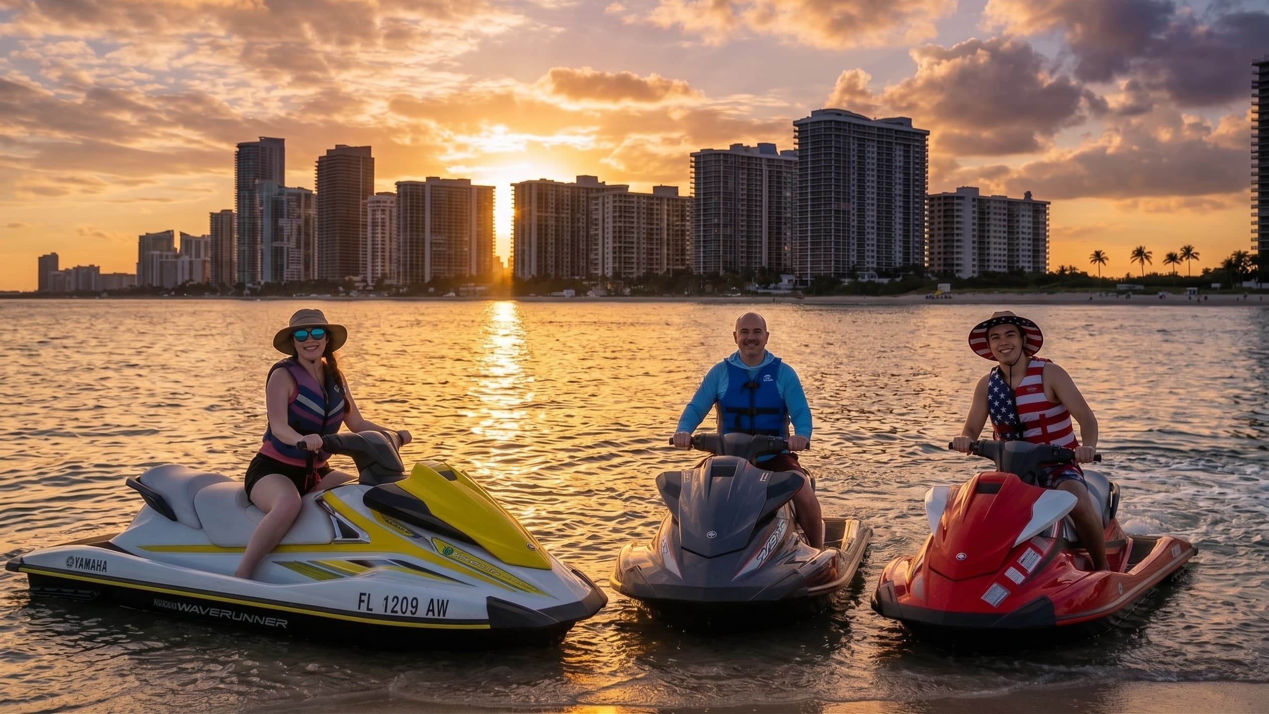 Boater wearing a life jacket on Florida water